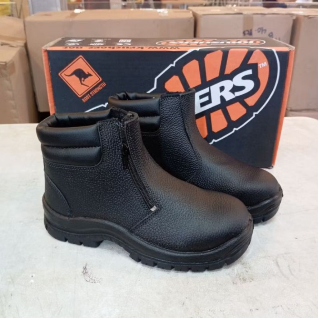 SEPATU SAFETY ANKLE BOOTS RESLETING SAMPING KRUSHER TULSA BLACK 216190