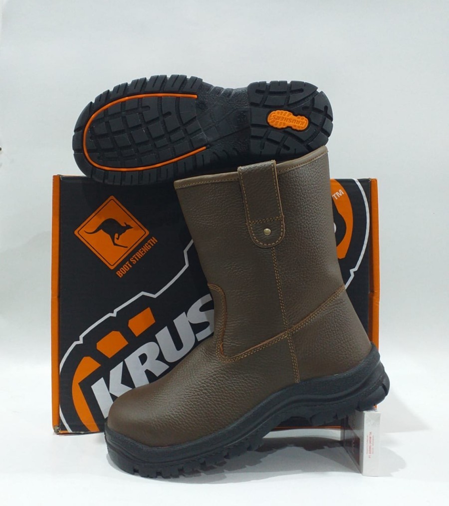 SEPATU SAFETY PULL ON HALF KNEE KRUSHERS TEXAS BROWN 216125
